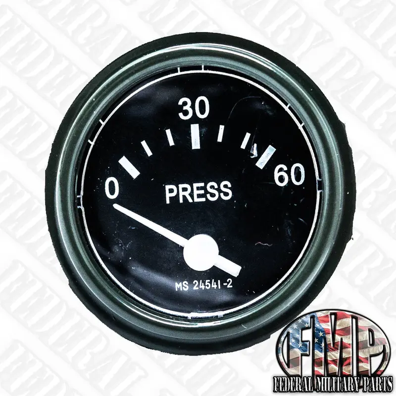 0-60 Psi Oil Pressure Gauge Green, Fits M35a2 M-Series Humvee Ms24541-2 1