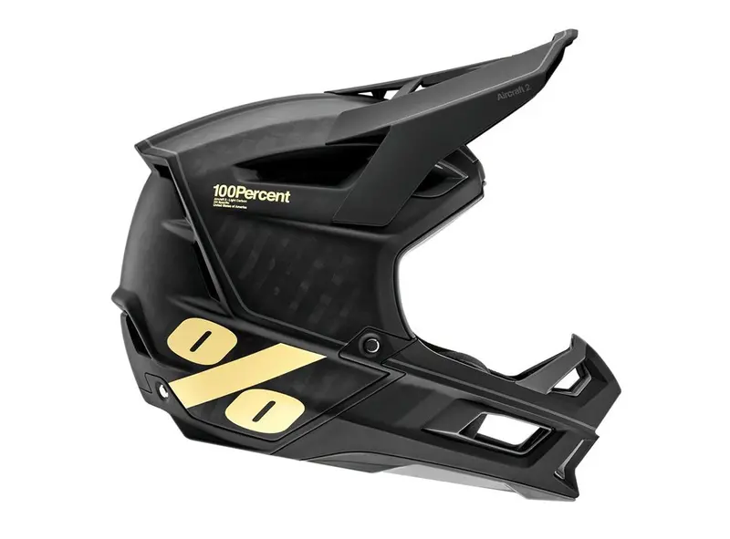 100% Aircraft 2 Full Face Helmet - Black-Light Yellow - 2021 1