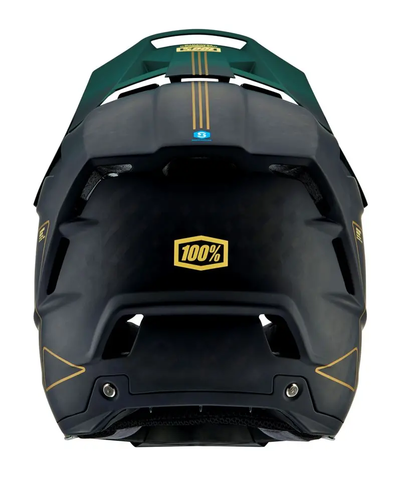 100% Aircraft 2 Helmet - Carbon Gold-Forest - 2022 3
