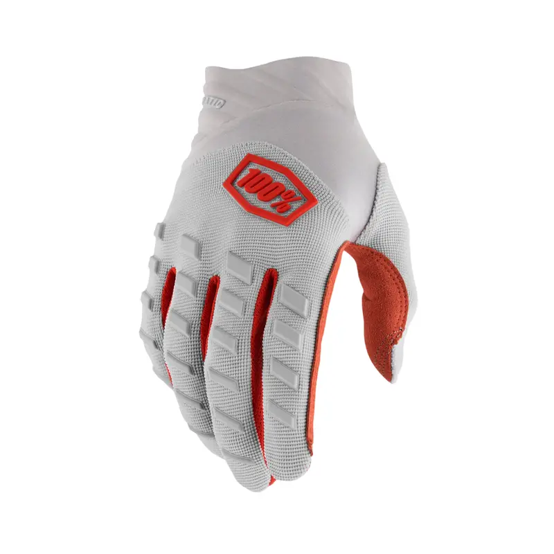 100% Airmatic Glove - Silver 1