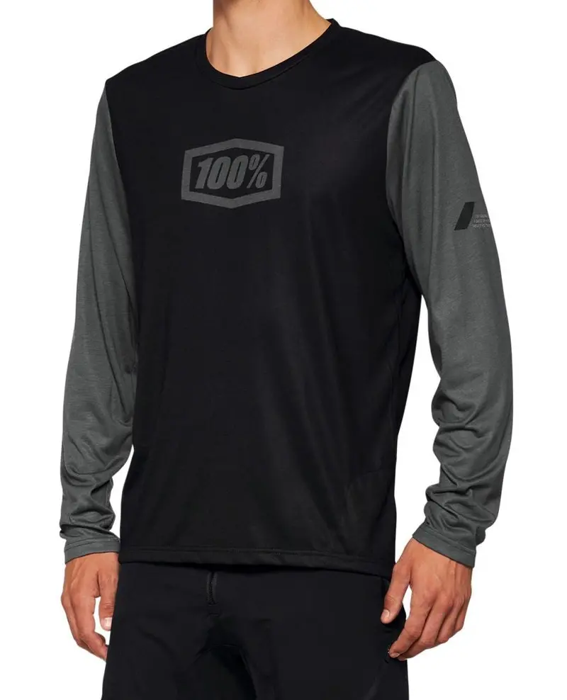 100% Airmatic Long Sleeve Mtb Jersey - Black 1