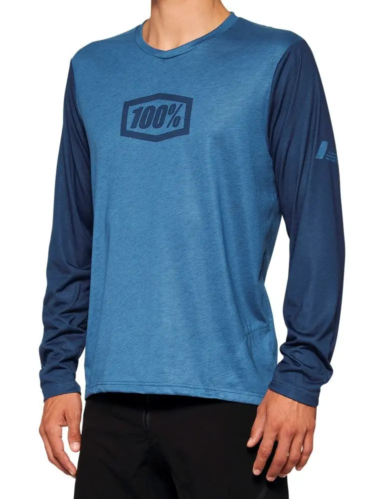 100% Airmatic Long Sleeve Mtb Jersey - Slate Blue 1