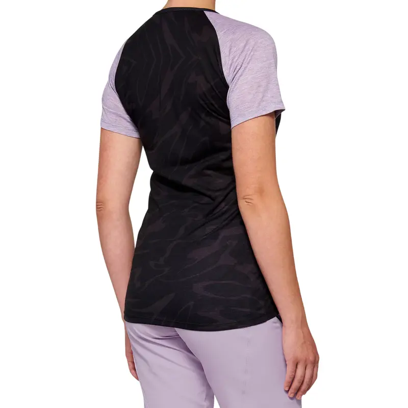 100% Airmatic Short Sleeve Mtb Jersey - Womens - Black-Lavender 2