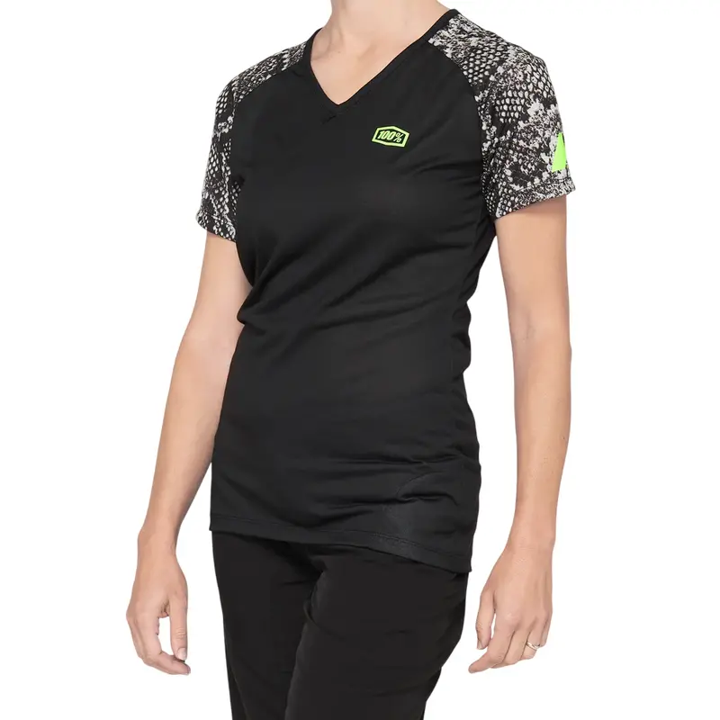 100% Airmatic Short Sleeve Mtb Jersey - Womens - Black-Python 1