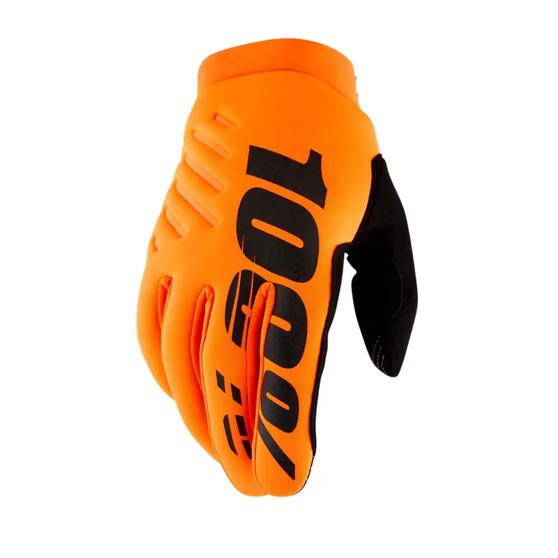 100% Brisker Glove - Youth - Fluo Orange-Black 1