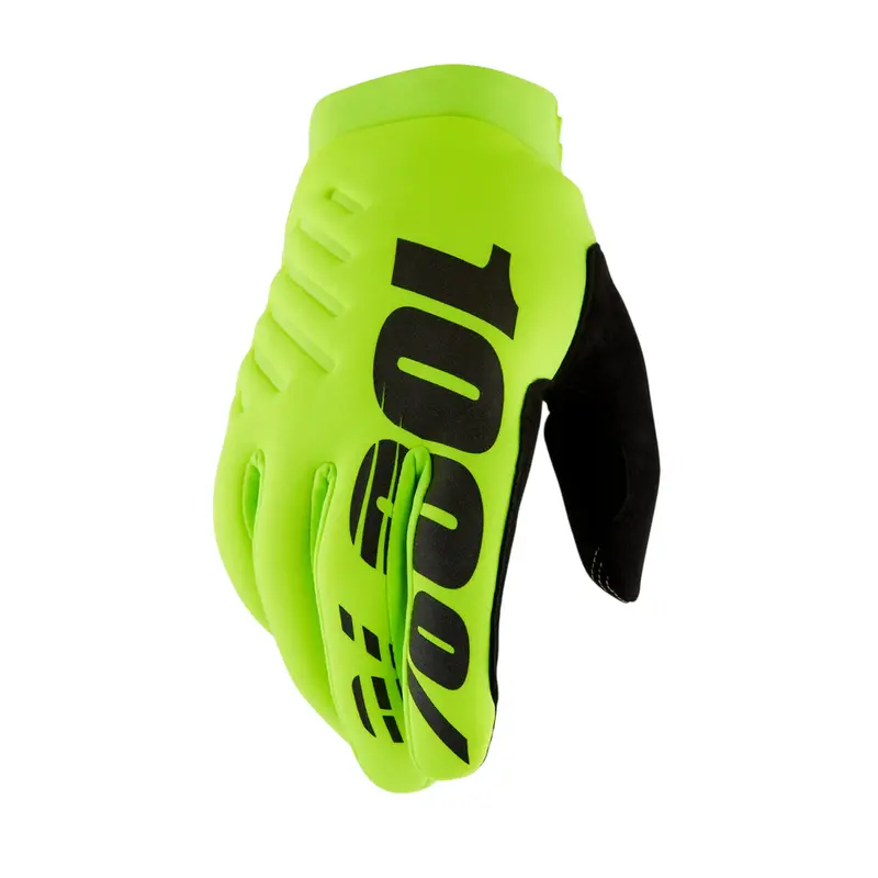 100% Brisker Glove - Youth - Fluo Yellow-Black 1