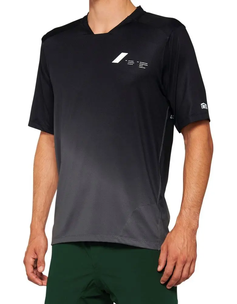 100% Celium Short Sleeve Mtb Jersey - Black-Charcoal 1