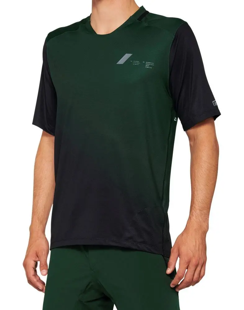 100% Celium Short Sleeve Mtb Jersey - Green-Black 1