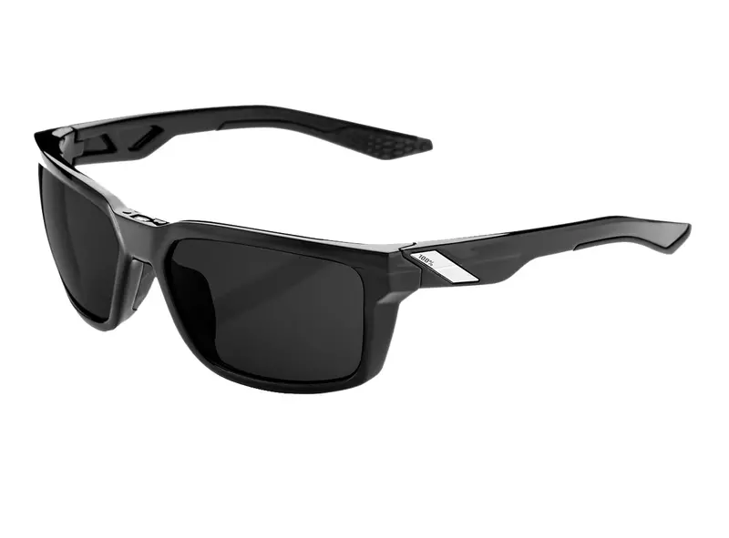 100% Daze - Polished Black Casual Sunglasses - Gray Peakpolar Lens 1
