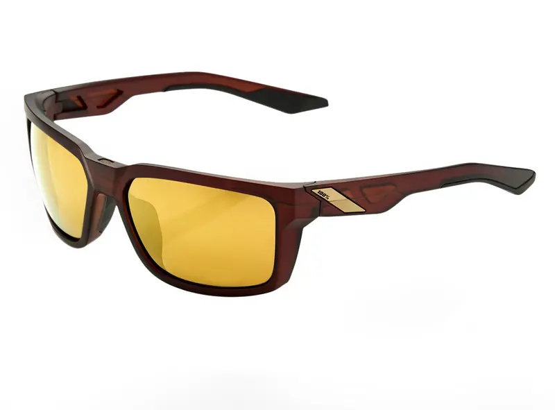100% Daze - Soft Tact Rootbeer Casual Sunglasses - Flash Gold Lens 1
