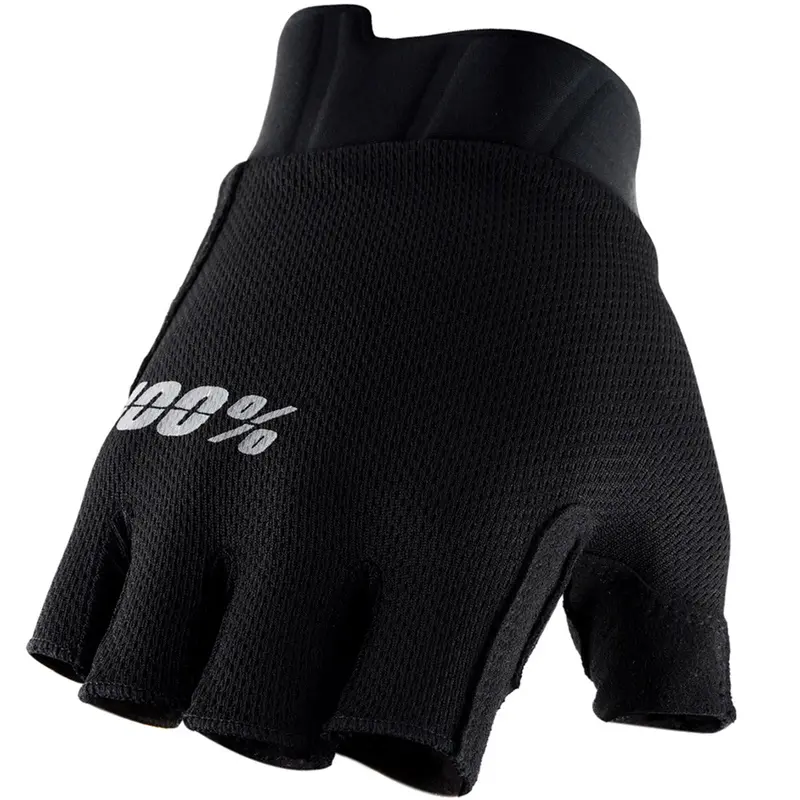 100% Exceeda Gel Short Finger Glove Black - Womens - Black 1