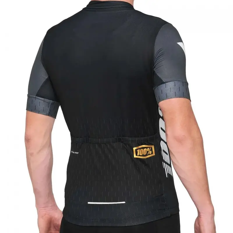 100% Exceeda Short Sleeve Mtb Jersey - Black-Charcoal 2