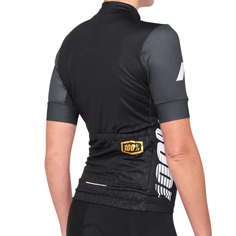 100% Exceeda Short Sleeve Mtb Jersey - Womens - Black-Charcoal 2
