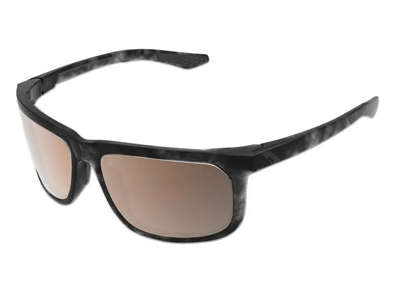 100% Hakan - Matt Black Havana Casual Sunglasses - Bronze Lens 1