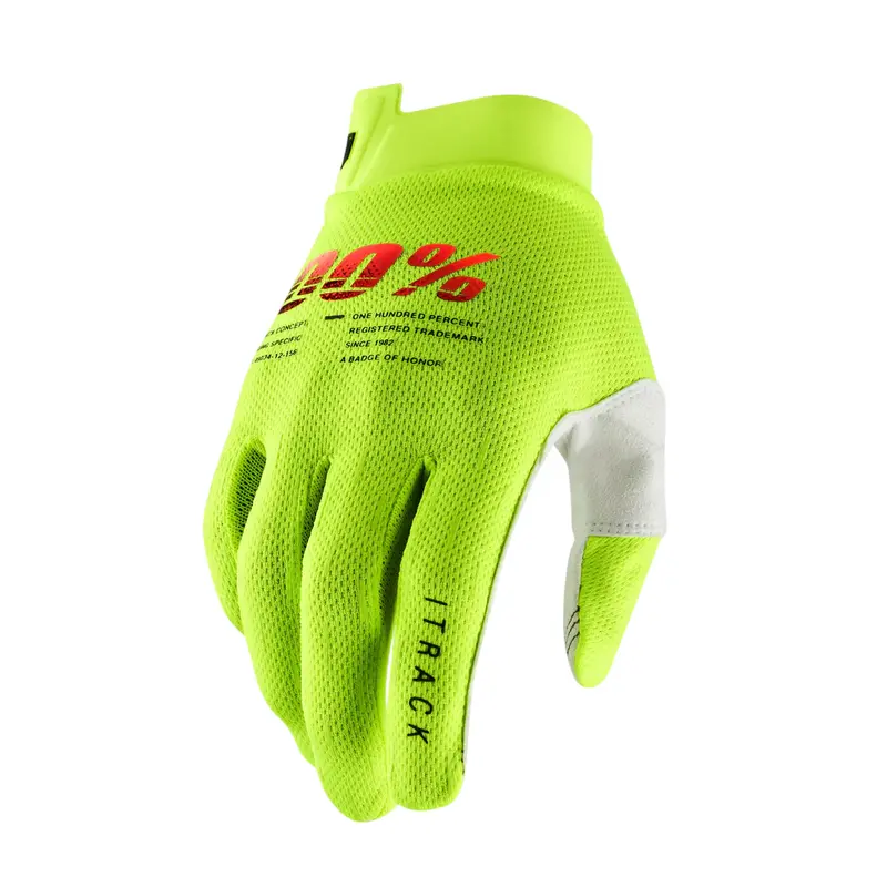 100% Itrack Glove - Youth - Fluo Yellow 1