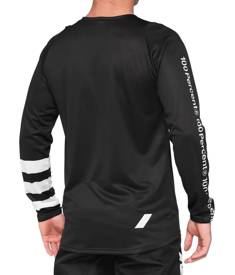 100% R-Core Long Sleeve Mtb Jersey - Black-White - 2022 2