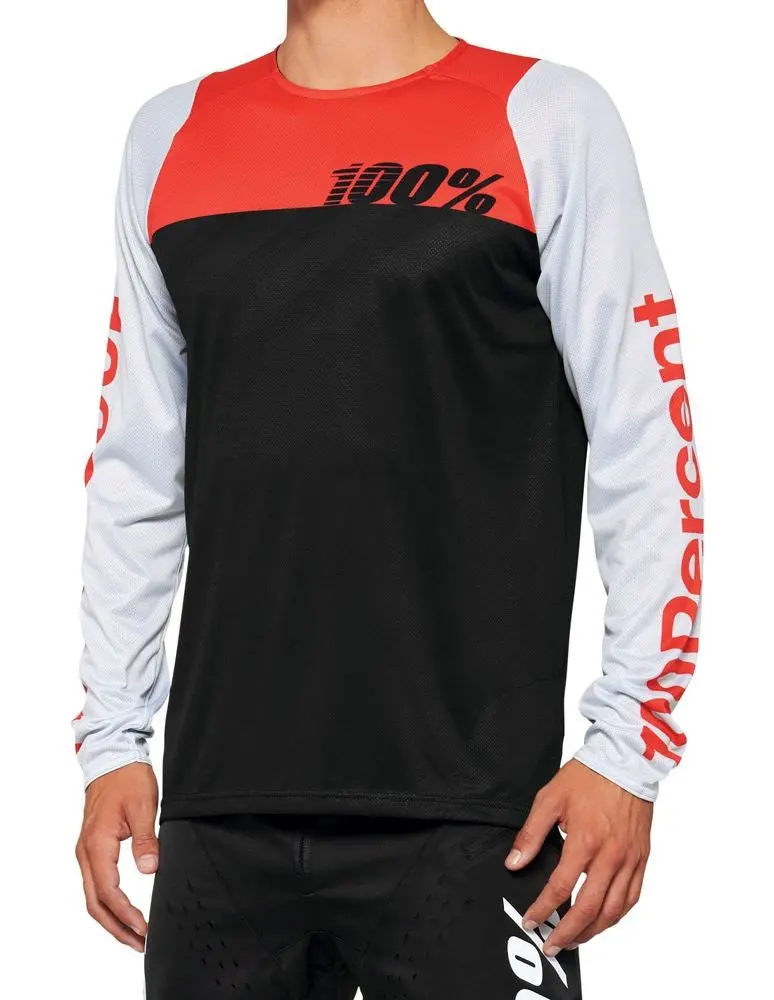 100% R-Core Long Sleeve Mtb Jersey - Racer Red 1