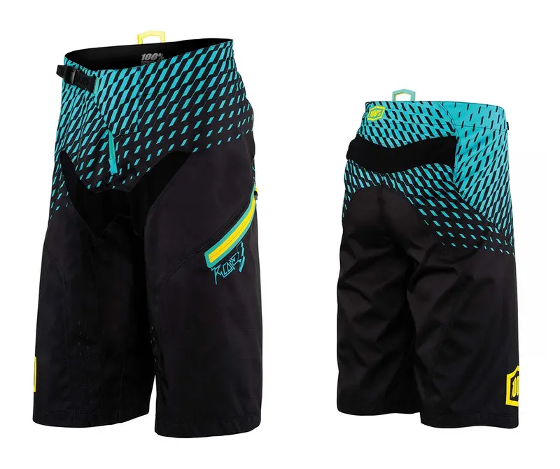 100% R-Core Supra Dh Short - Black-Cyan 1