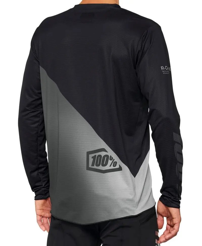100% R-Core-X Long Sleeve Mtb Jersey - Black-Gray 2