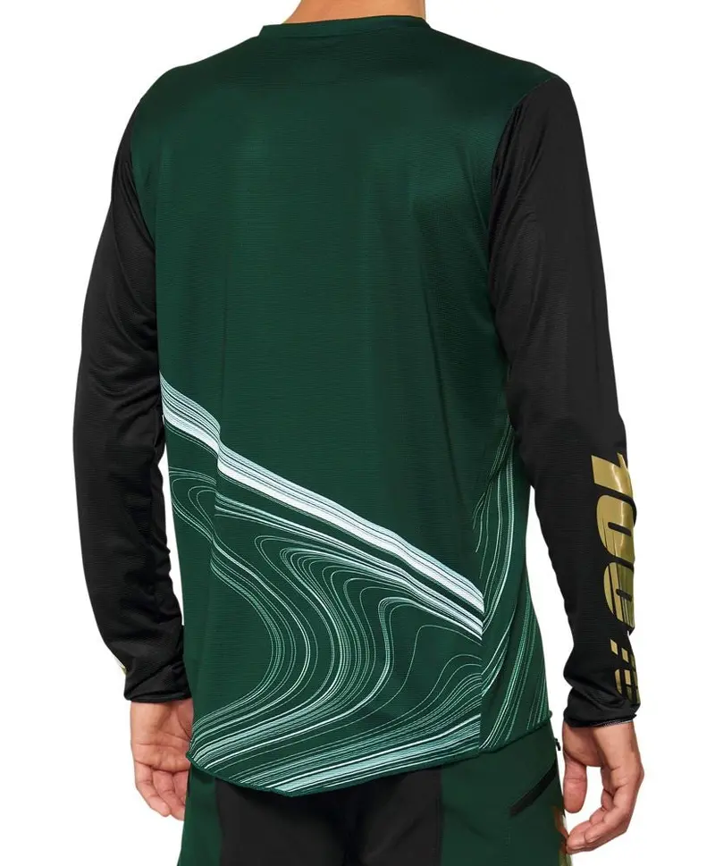 100% R-Core-X Long Sleeve Mtb Jersey - Forest Green 2