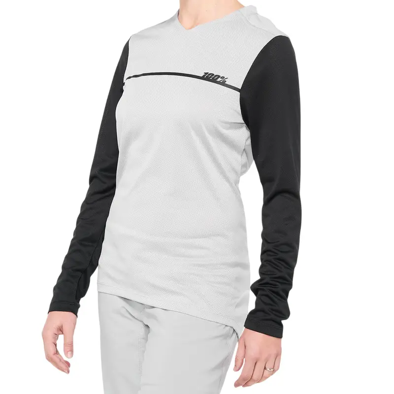 100% Ridecamp Long Sleeve Mtb Jersey - Womens - Gray-Black 1