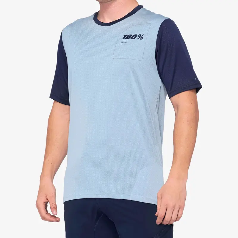 100% Ridecamp Short Sleeve Mtb Jersey - Blue-Navy 1