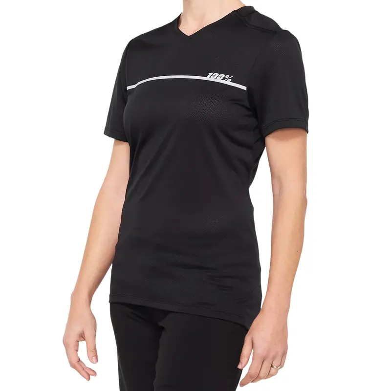 100% Ridecamp Short Sleeve Mtb Jersey - Womens - Black-Gray 1