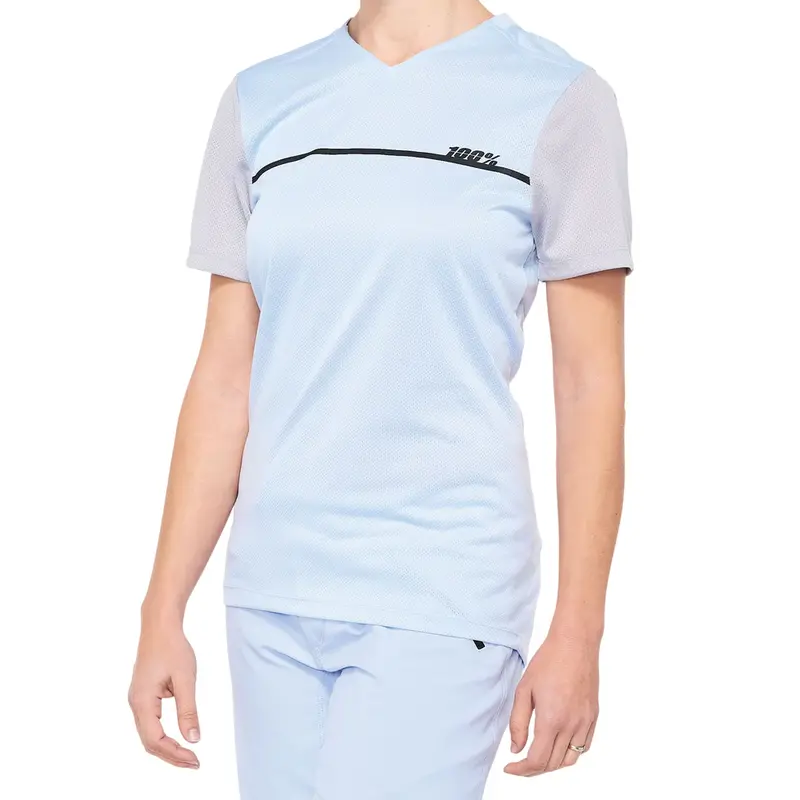 100% Ridecamp Short Sleeve Mtb Jersey - Womens - Blue-Gray 1