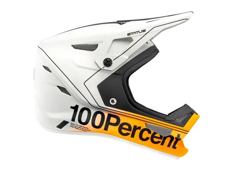 100% Status Full Face Helmet - Carby - Silver - 2021 1