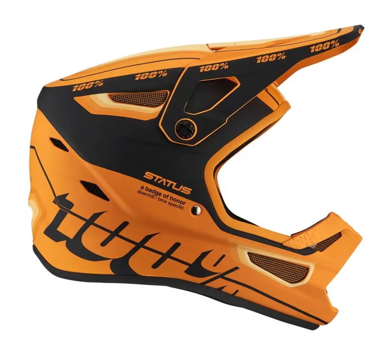 100% Status Helmet - Topenga Orange-Black 1