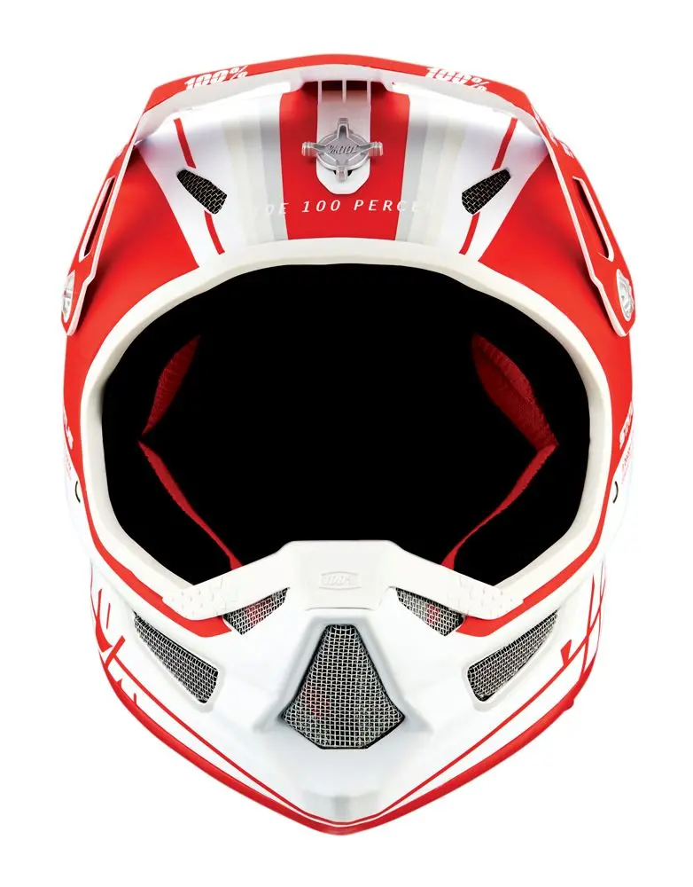 100% Status Helmet - Topenga Red-White 2