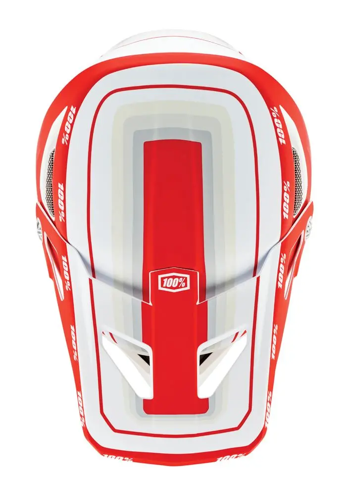 100% Status Helmet - Topenga Red-White 4