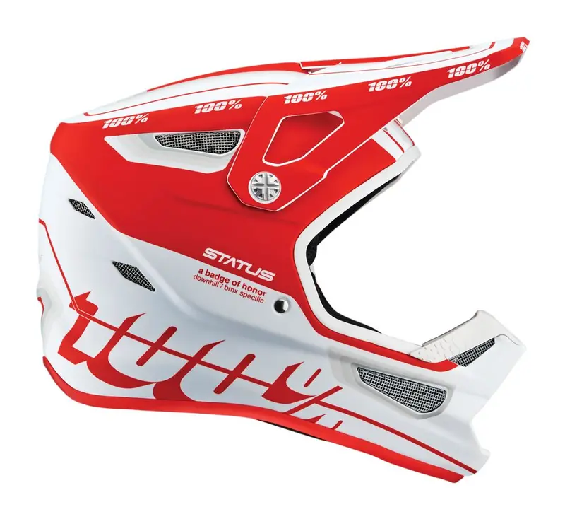 100% Status Helmet - Youth - Topenga Red-White - 2022 1