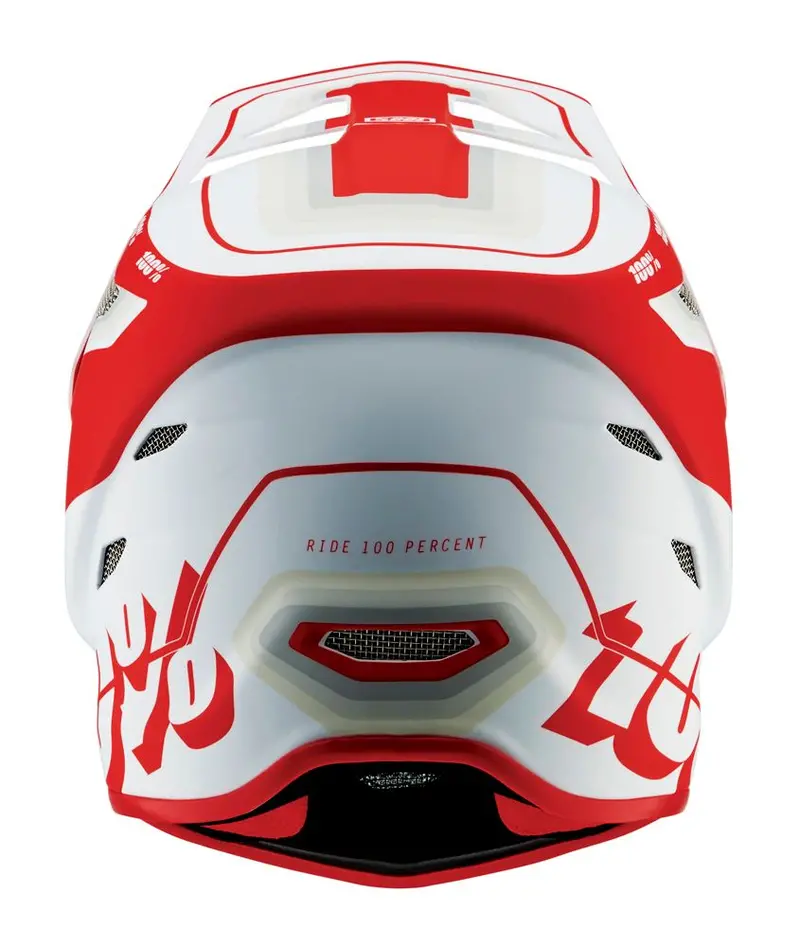 100% Status Helmet - Youth - Topenga Red-White - 2022 3