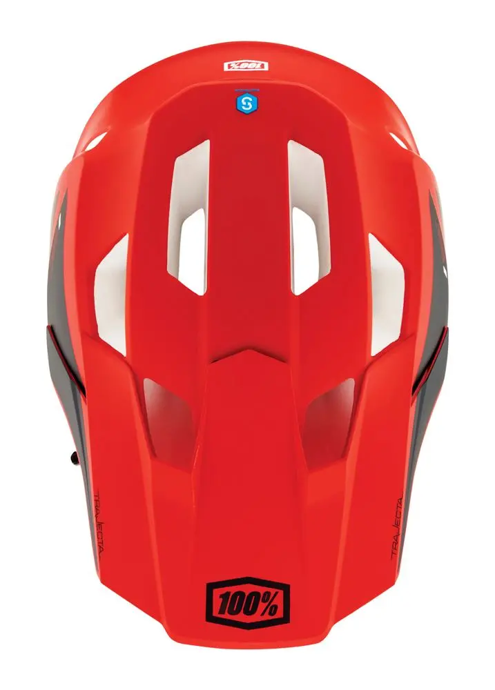 100% Trajecta Helmet - With Fidlock - Fluo Red - 2022 4