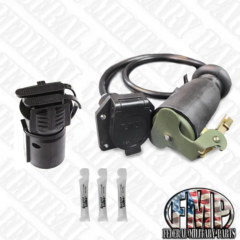 12 Pin To Flat 4 Or Flat 5 Power Cable (D) 48" Military Vehicle To Civilian Trailer - 24 Volts 2