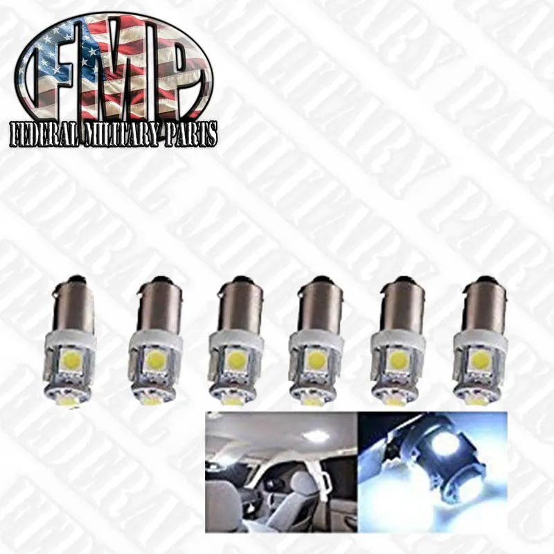 12V Led 500 Pack Cool White Dash Bulbs Ba9s 5050 5Smd H6w T11 T4w Led Replacement Lamp Lights 2