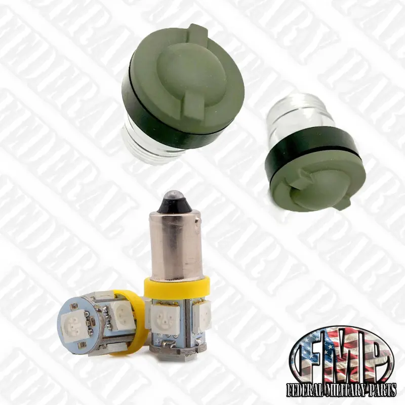 2 Lens Covers & Dash Bulbs Kit - Color Choice - Fits Hmmwv M998 Humvee 12339203-1 19