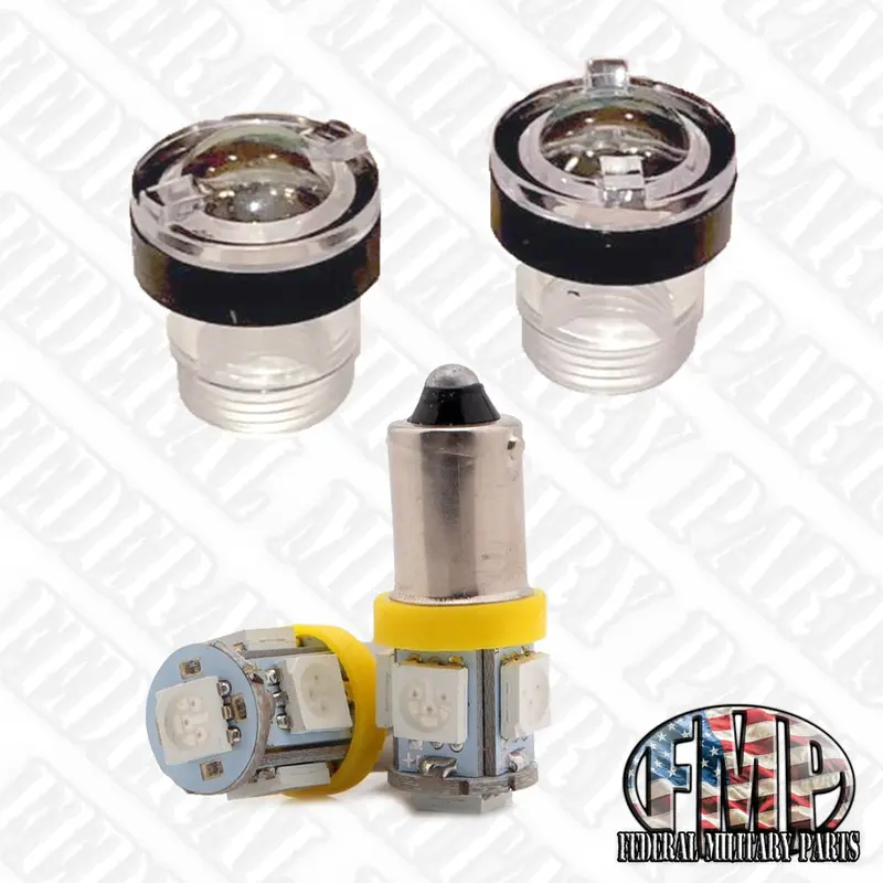 2 Lens Covers & Dash Bulbs Kit - Color Choice - Fits Hmmwv M998 Humvee 12339203-1 20