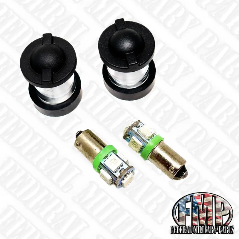 2 Lens Covers & Dash Bulbs Kit - Color Choice - Fits Hmmwv M998 Humvee 12339203-1 4