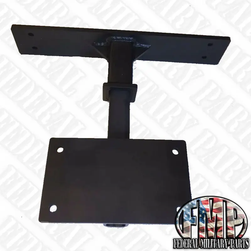 2-Piece Winch Mounting Plate Plus 2" Receiver Mounts Behind Bumper Fits Military Humvee M998 Slant Back M1045a2 M1043a2 1