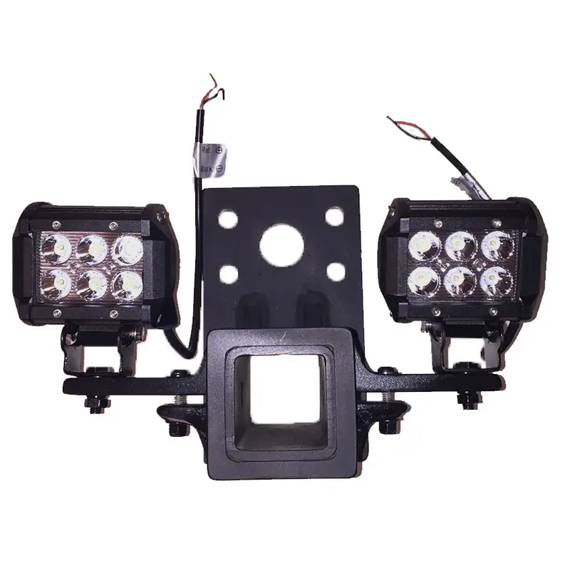 2" Pinball Receiver Hitch Plus Dual Led Blazer Backup Lights & Bracket - F150 F250 F350 Dodge 1