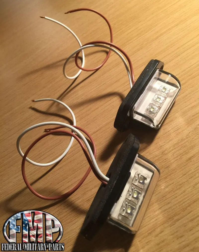 24V Small Universal Led License Plate Light - 1 Pair 1