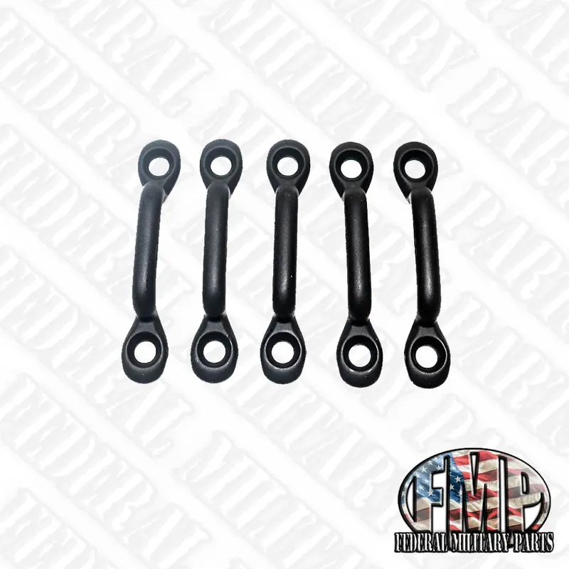 5 Pack Black, Tan, Or Green Military Canvas Tarp / Canvas Hook (B) Tie Down - For M998 Humvee 1