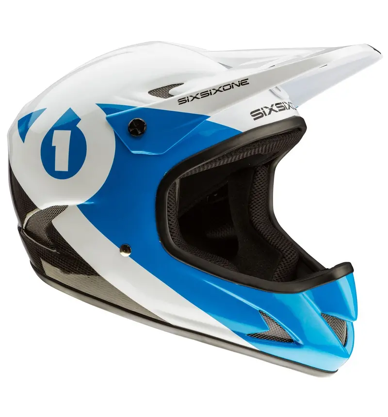 661 Rage Full Face Helmet - Black-Cyan 1