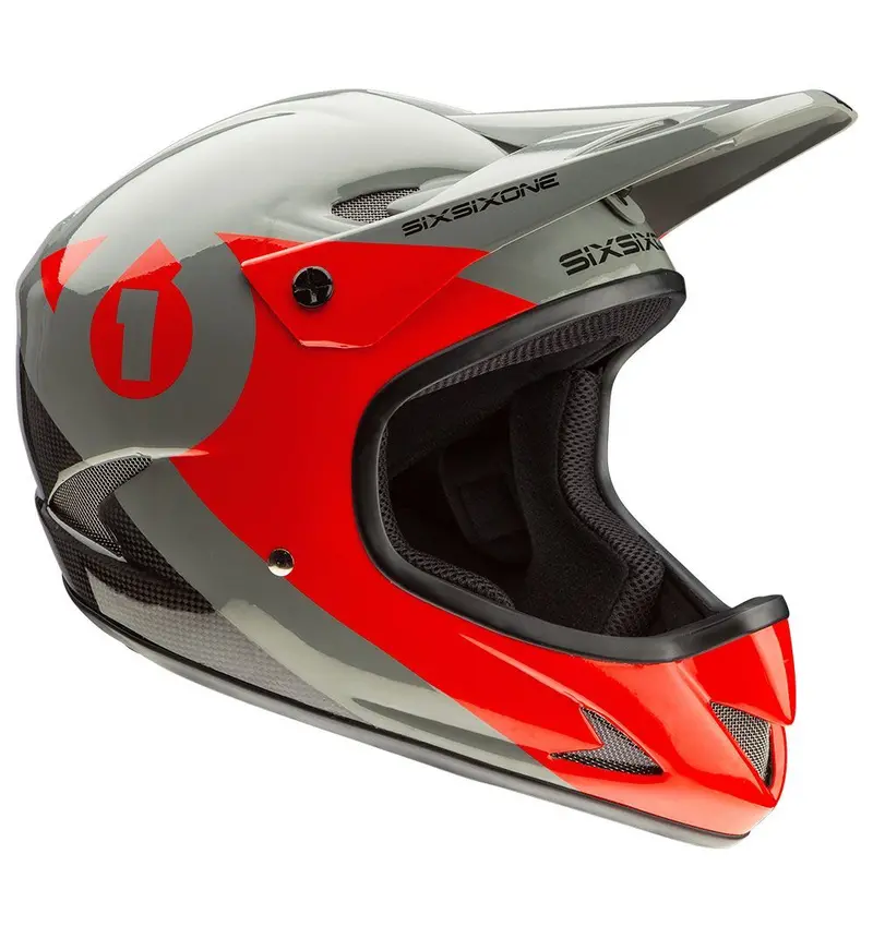 661 Rage Full Face Helmet - Black-Red 1