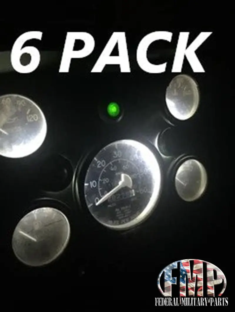 6Pack Hmmwv Led Cool White Dash Bulbs 24V Led Fits M998 Replacement Lamp Lights 1