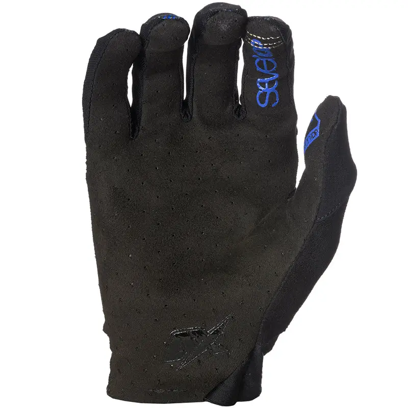 7 Idp Control Mtb Glove - Black-Blue Pinstripe 2
