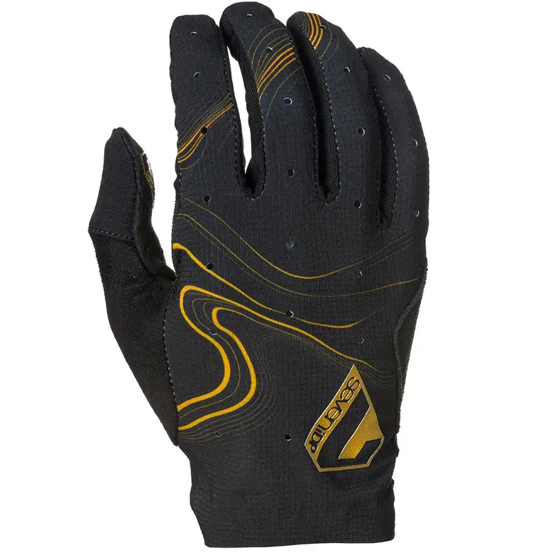 7 Idp Control Mtb Glove - Black-Gold Pinstripe 1