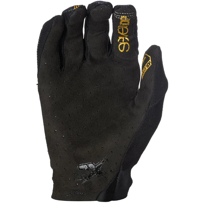 7 Idp Control Mtb Glove - Black-Gold Pinstripe 2